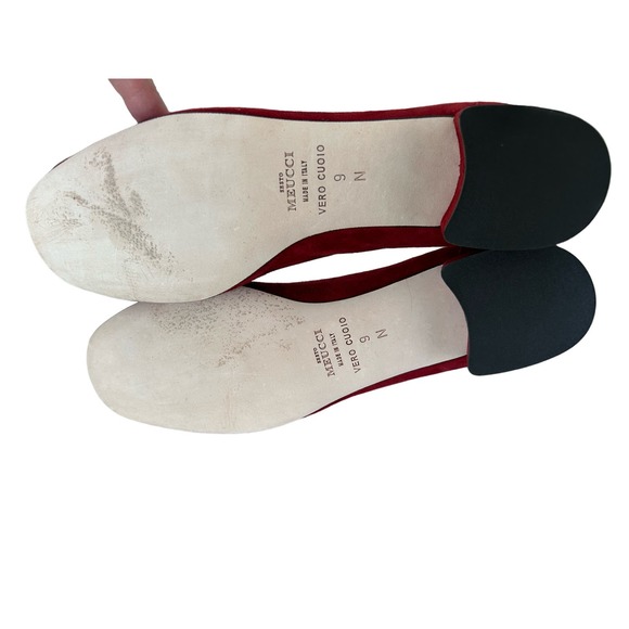 Sesto Meucci Lala Dark Red Suede Clear Stones Pump Italian MSRP $295 SZ 9 N - Picture 7 of 8